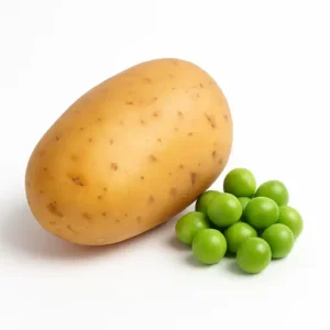 krumpli és borsó