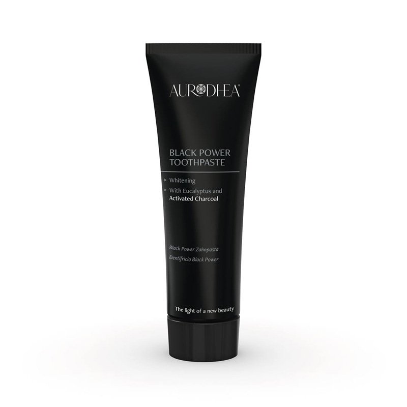 Aurodhea Power Black fogfehérítő fogkrém aktív szénnel - 75 g